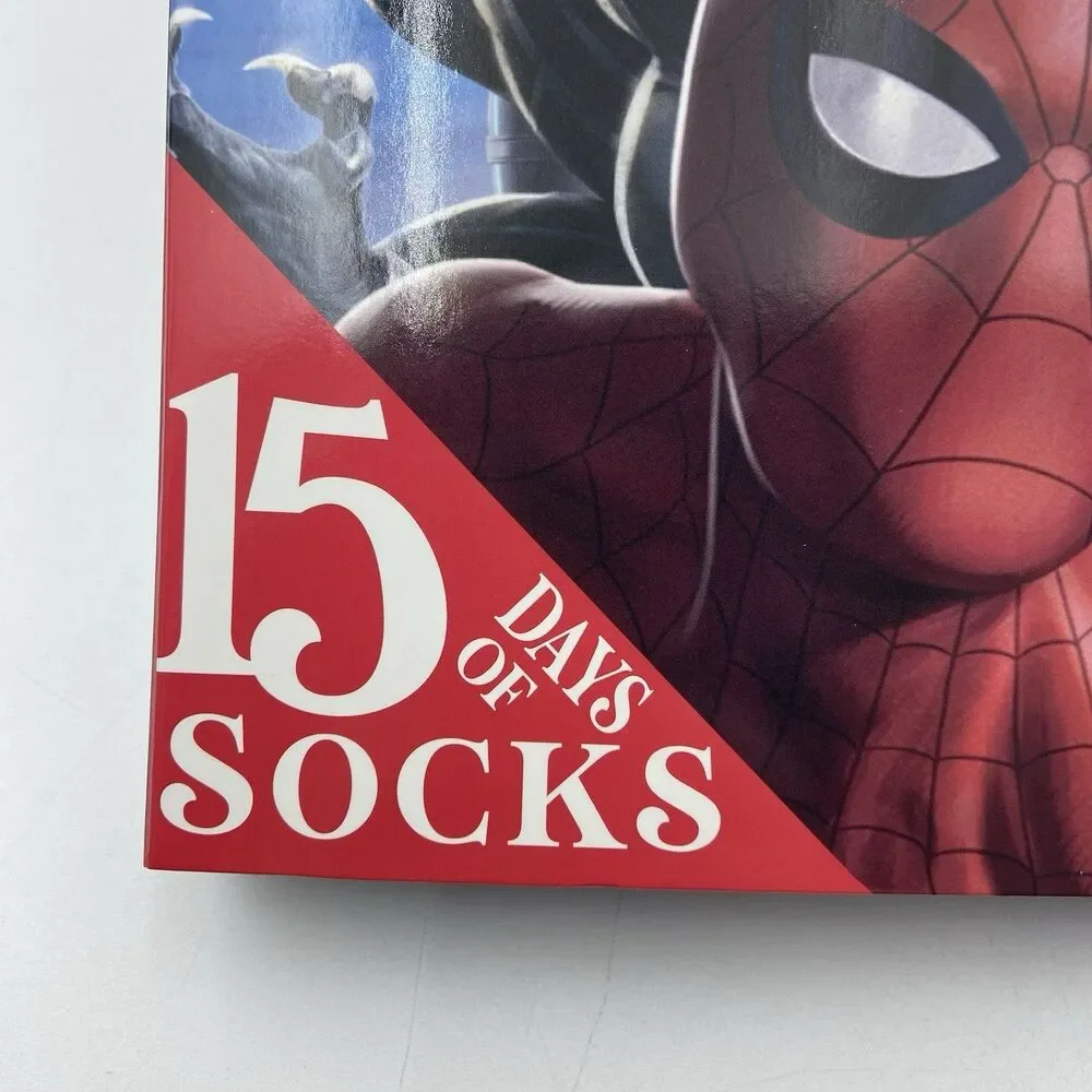 Men's (6-12) Marvel 15 Days of Socks Advent Calendar 15pk NEW Gift Christmas